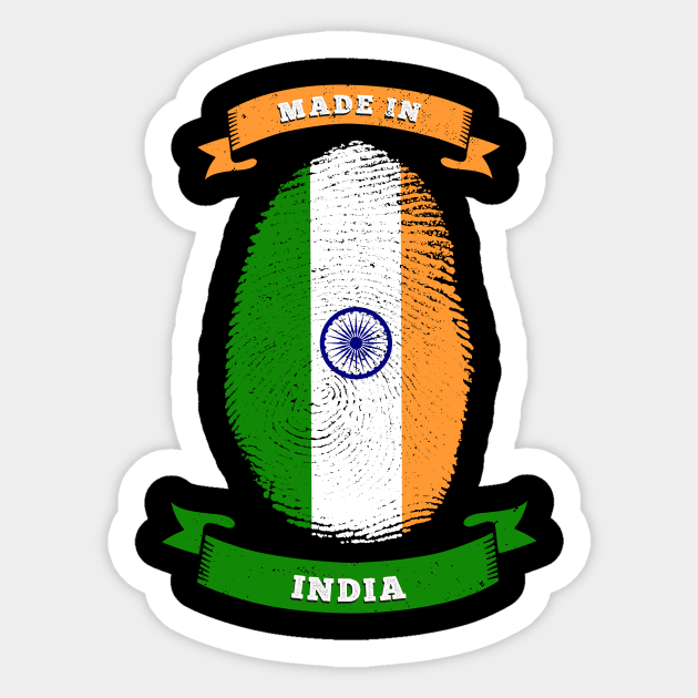 MADE IN INDIA FINGERPRINT Birthday Sticker by G33KT33S